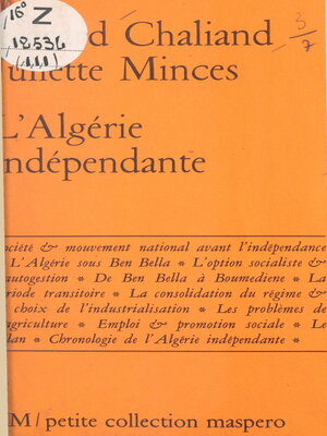 cover image of L'Algérie indépendante (bilan d'une révolution nationale)